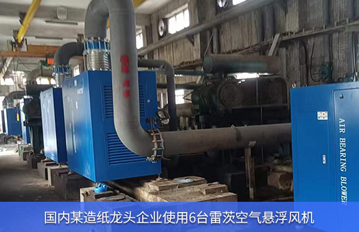 龍頭造紙廠使用6臺雷茨空氣懸浮風機